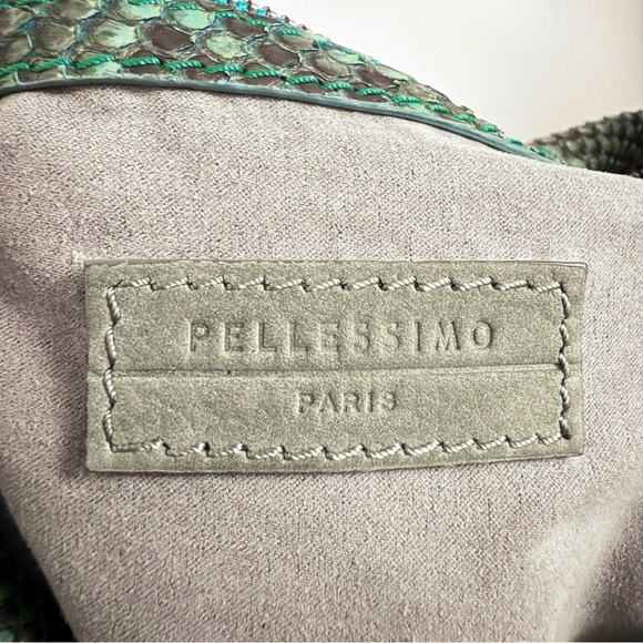 Pellessimo Paris Exotic Green Python Snakeskin Shoulder Hobo Bag - Picture 5 of 5